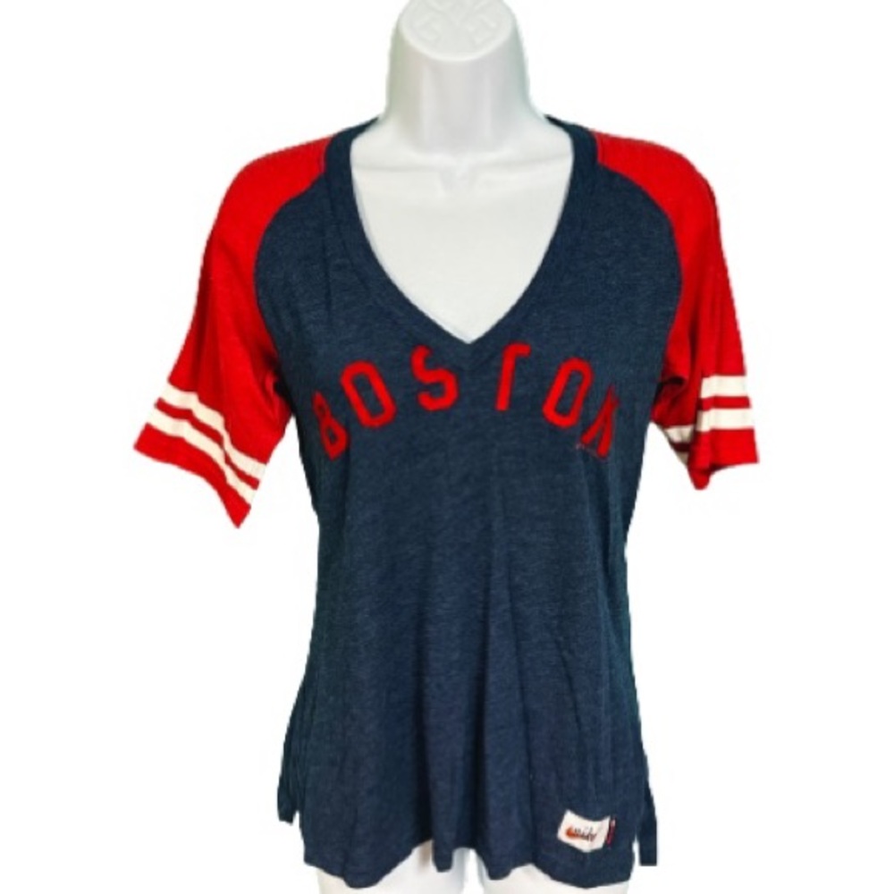 Nike Cooperstown Collection MLB Boston Red Sox Short Sleeve V-Neck Tee Size M